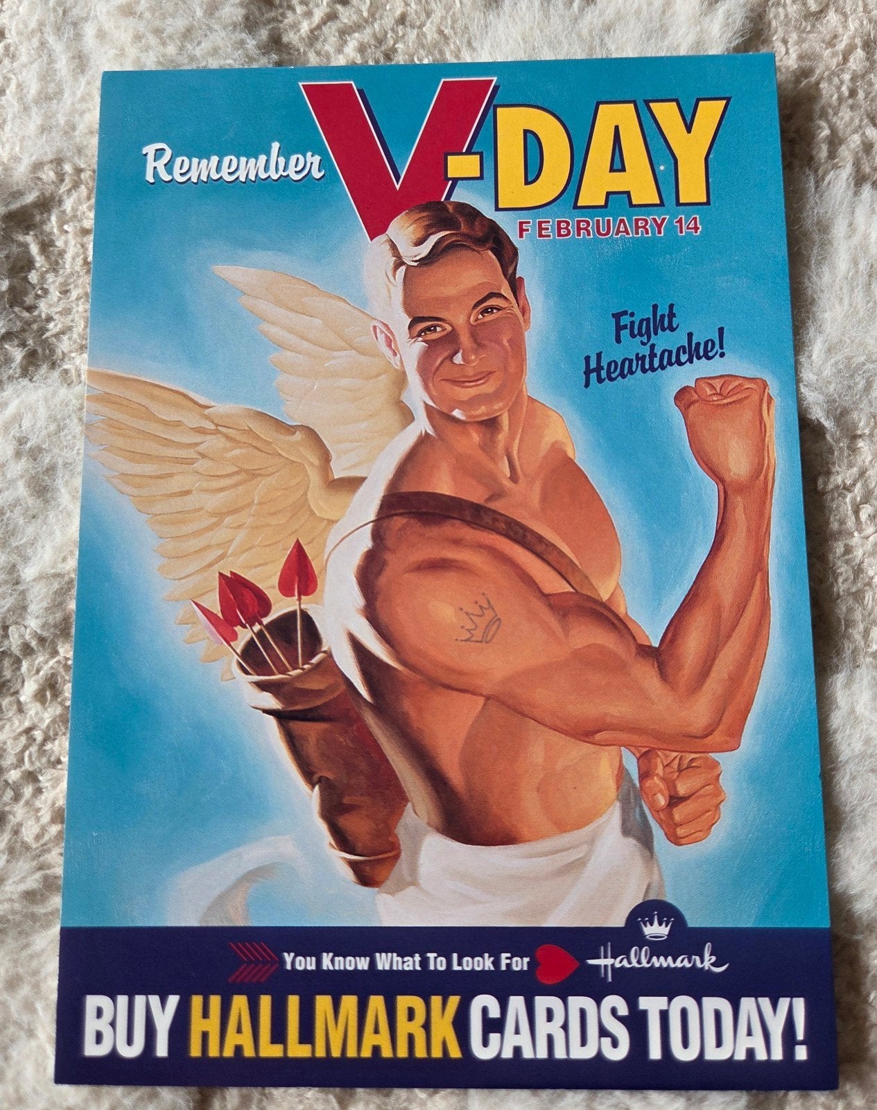V-Day Ansichtkaart - Cupido, Verzenden, 1980 tot heden, Ongelopen, Overige thema's