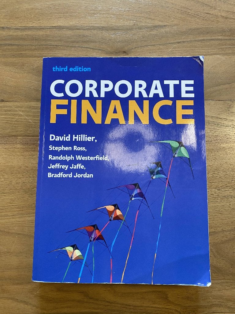 Corporate Finance: 3rd European Edition by David Hillier, Ophalen, Beta, Zo goed als nieuw, WO