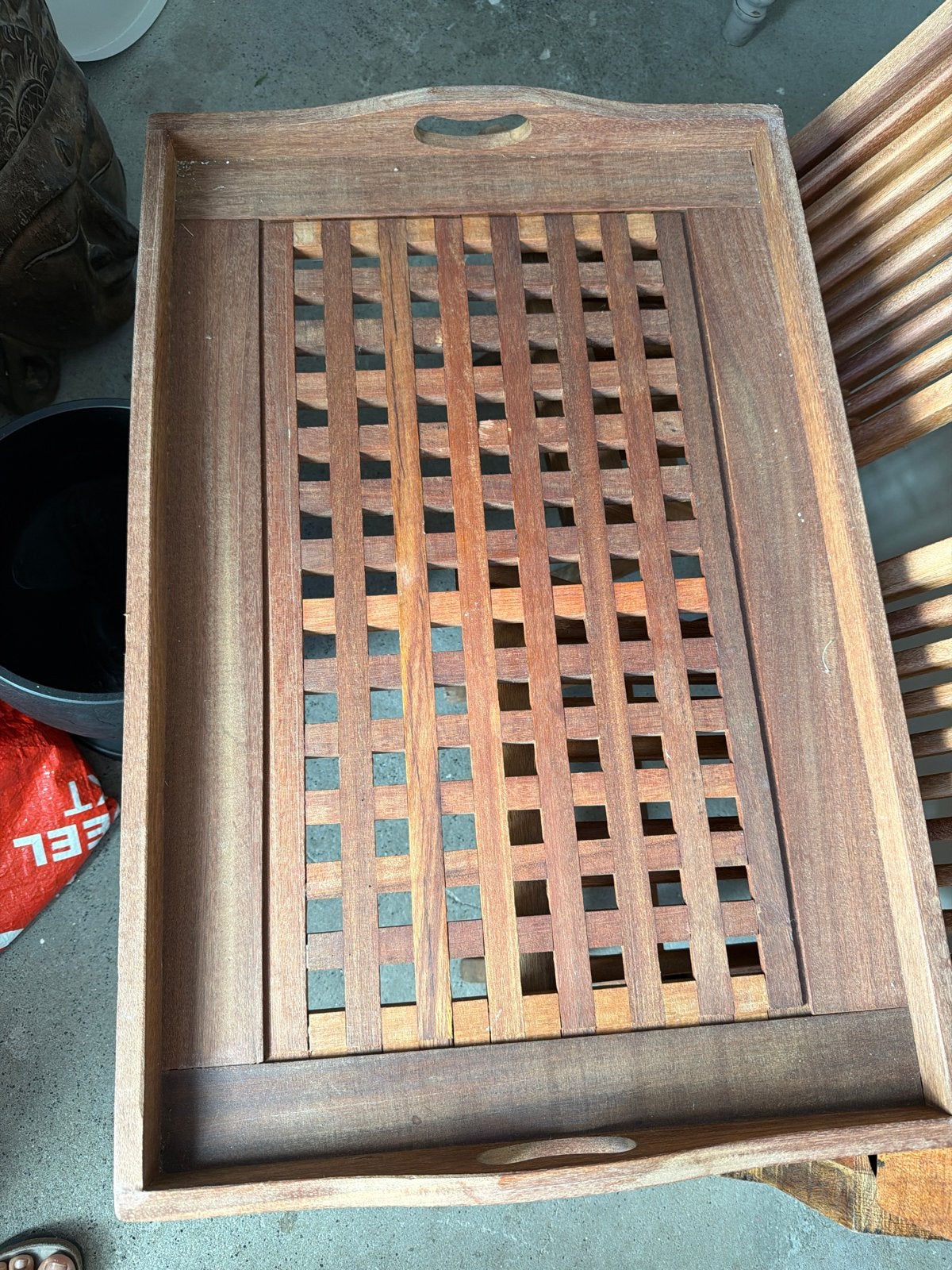 Hardhouten Oxford Dienblad - 65x45 cm, Ophalen, Gebruikt, Met opstaande rand, Dienblad