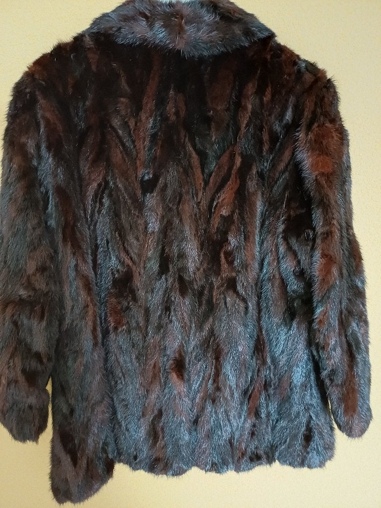 Bontjas nerts vintage, Ophalen of Verzenden, Zo goed als nieuw, Maat 42/44 (L), Bruin