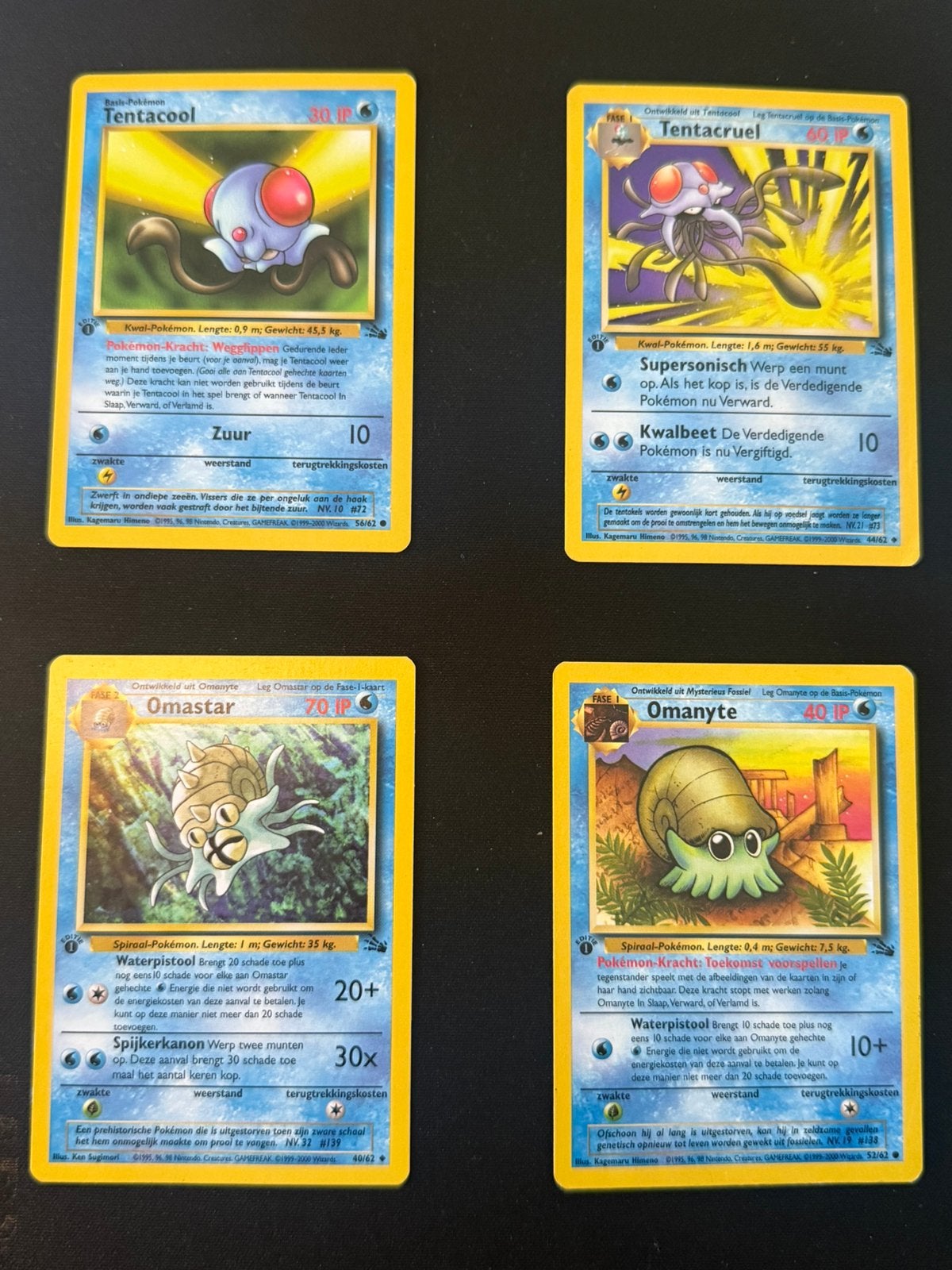 Pokemon kaarten eerste editie Nederlands 7 stuks, Ophalen of Verzenden, Zo goed als nieuw