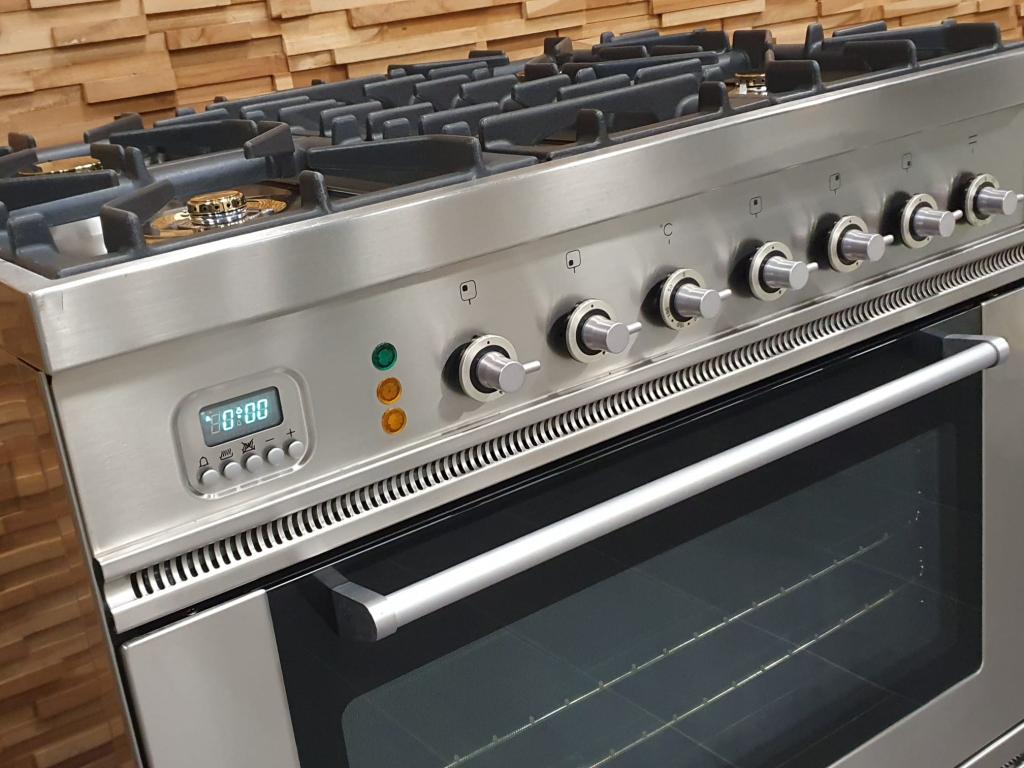 🔥Luxe Boretti Fornuis 80cm RVS 1 grote oven 5 pits, Witgoed en Apparatuur, Fornuizen, Niet ingevuld, 60 cm of meer, Niet ingevuld