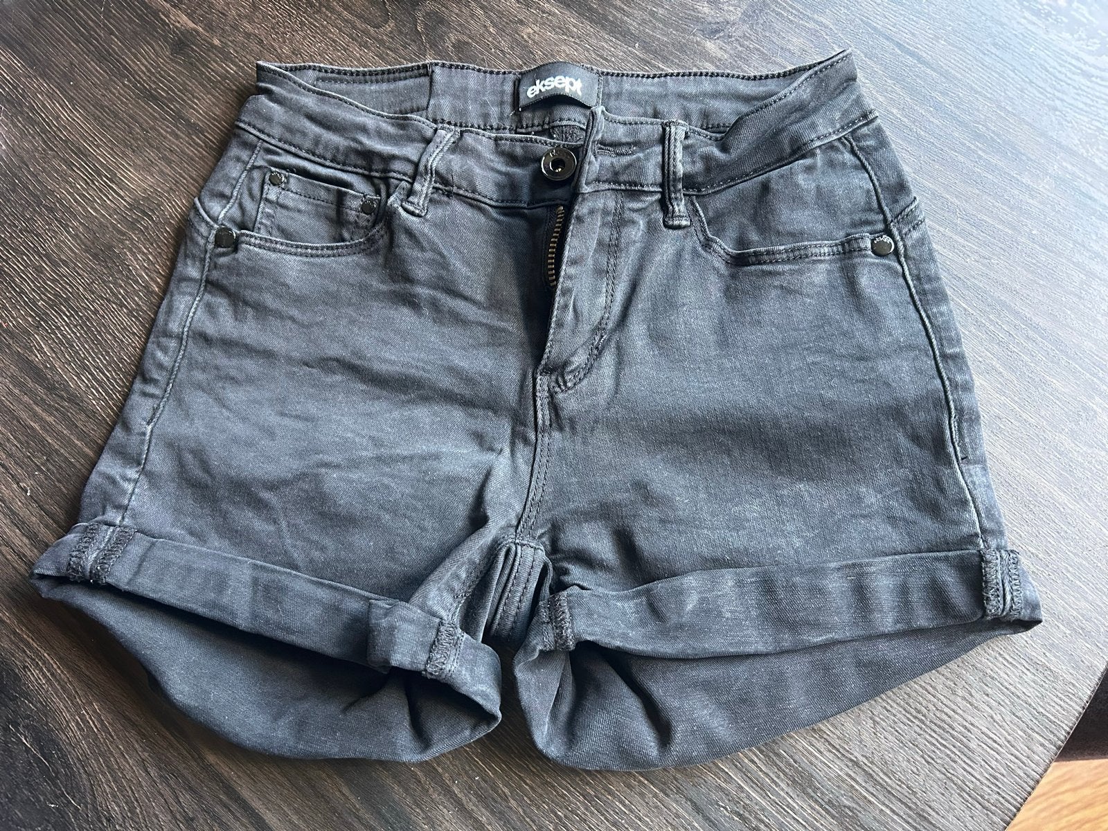 Zwarte denim shorts van Eksept, maat S, Kort, Zwart, Ophalen of Verzenden, Maat 36 (S)