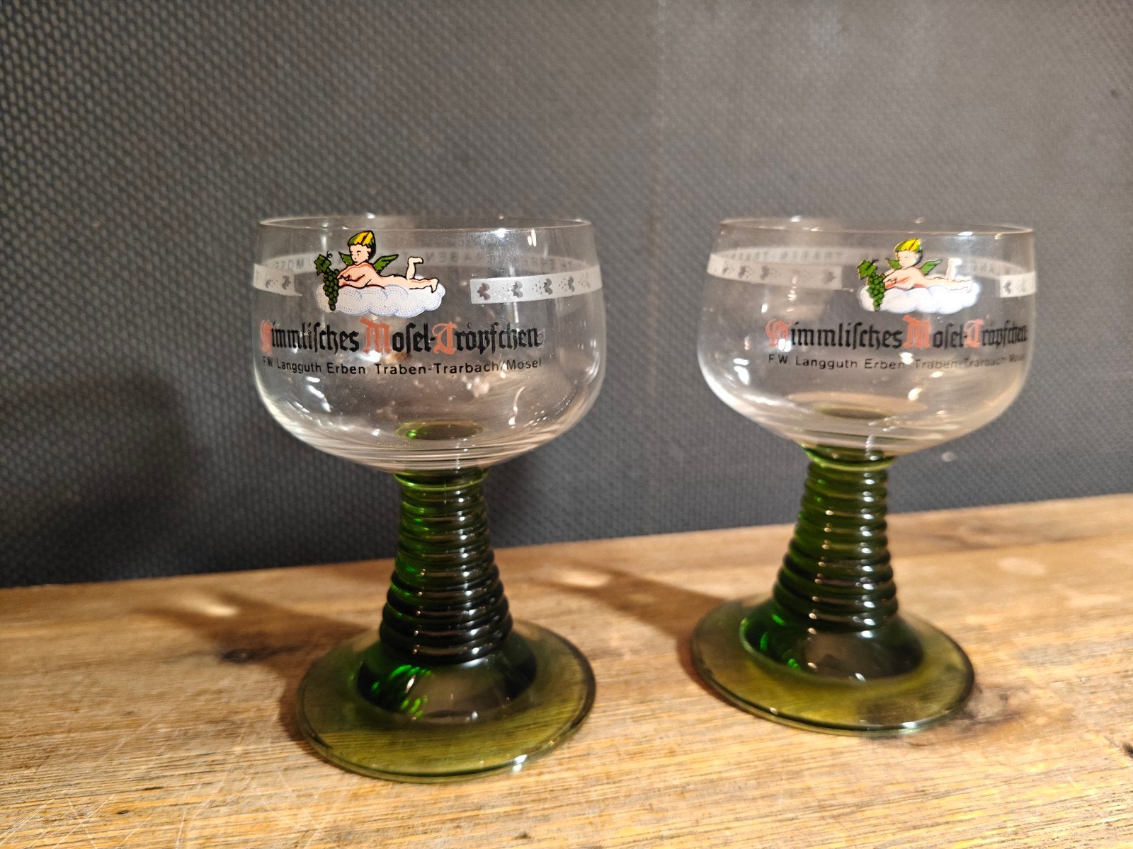 Vintage Moezel Wijnglazen - Zware Kwaliteit, Ophalen of Verzenden