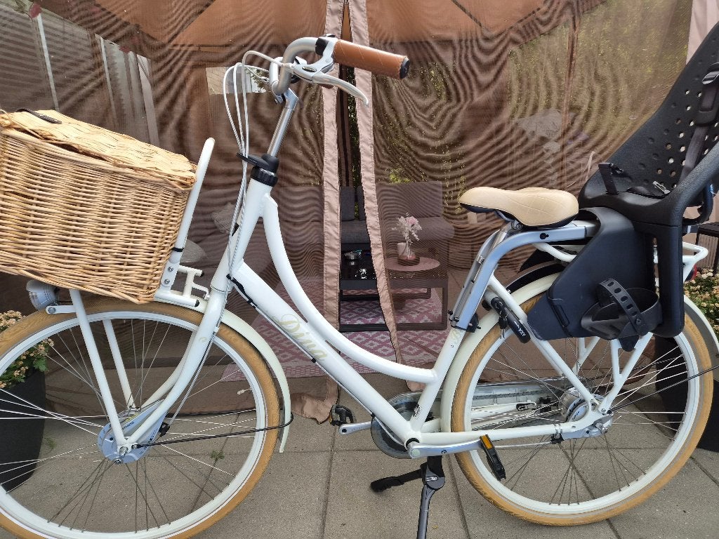 Damesfiets met kinderzitje, 56 cm of meer, Ophalen, Gebruikt, Batavus