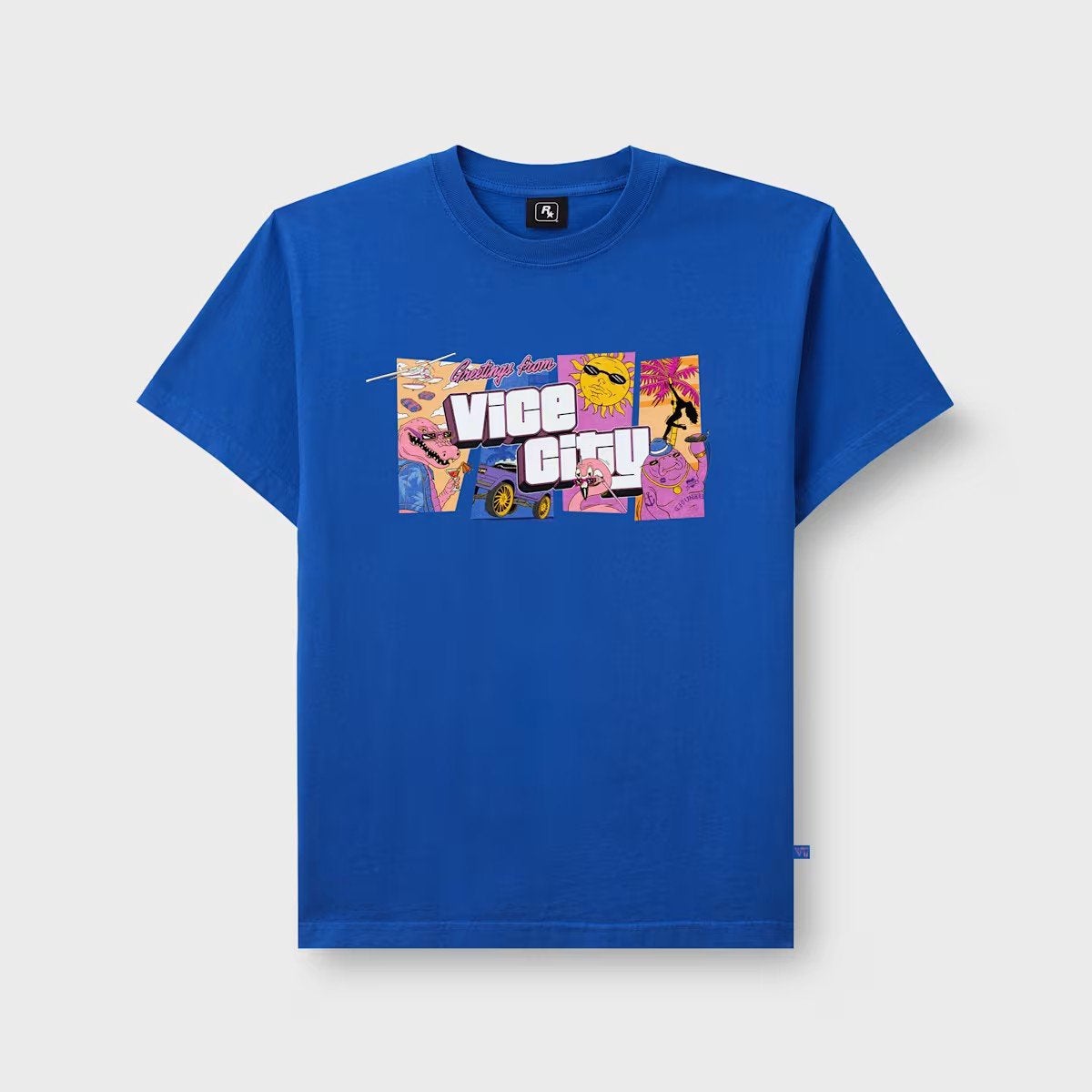Grand theft Auto VI - Goodtime State T-Shirt plus Stickers, Maat 52/54 (L), Blauw, Nieuw, Ophalen of Verzenden