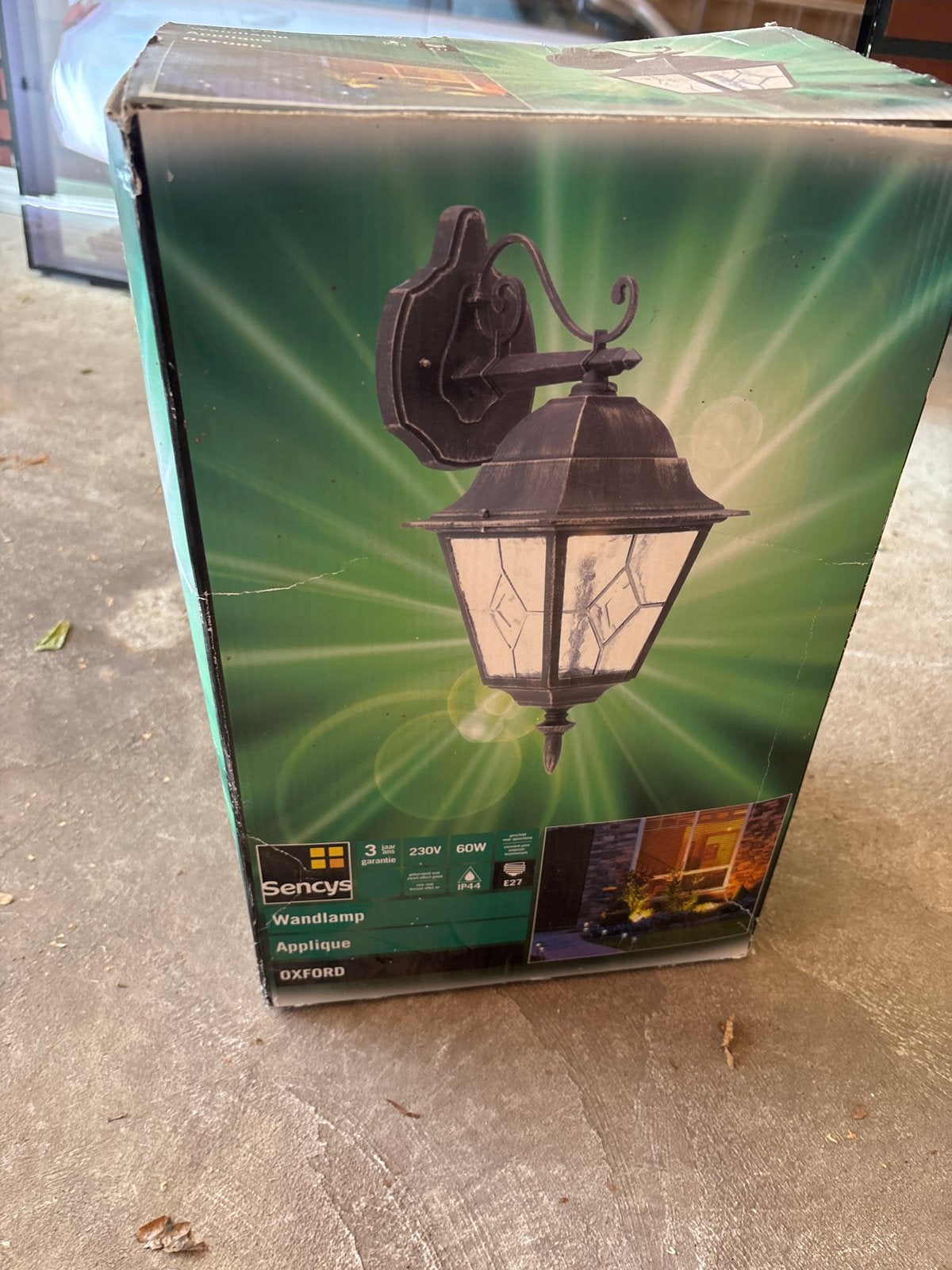 Sencys Oxford Wandlamp - Nieuw in doos, Huis en Inrichting, Ophalen, Zwart, Geschikt voor buiten, Nieuw