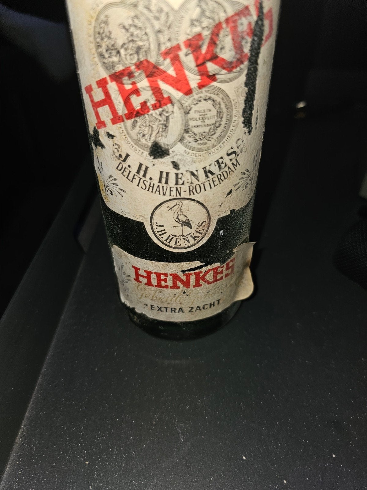 lege jeneverfles merk Henkes jaren 60/70, Ophalen of Verzenden, Gebruikt
