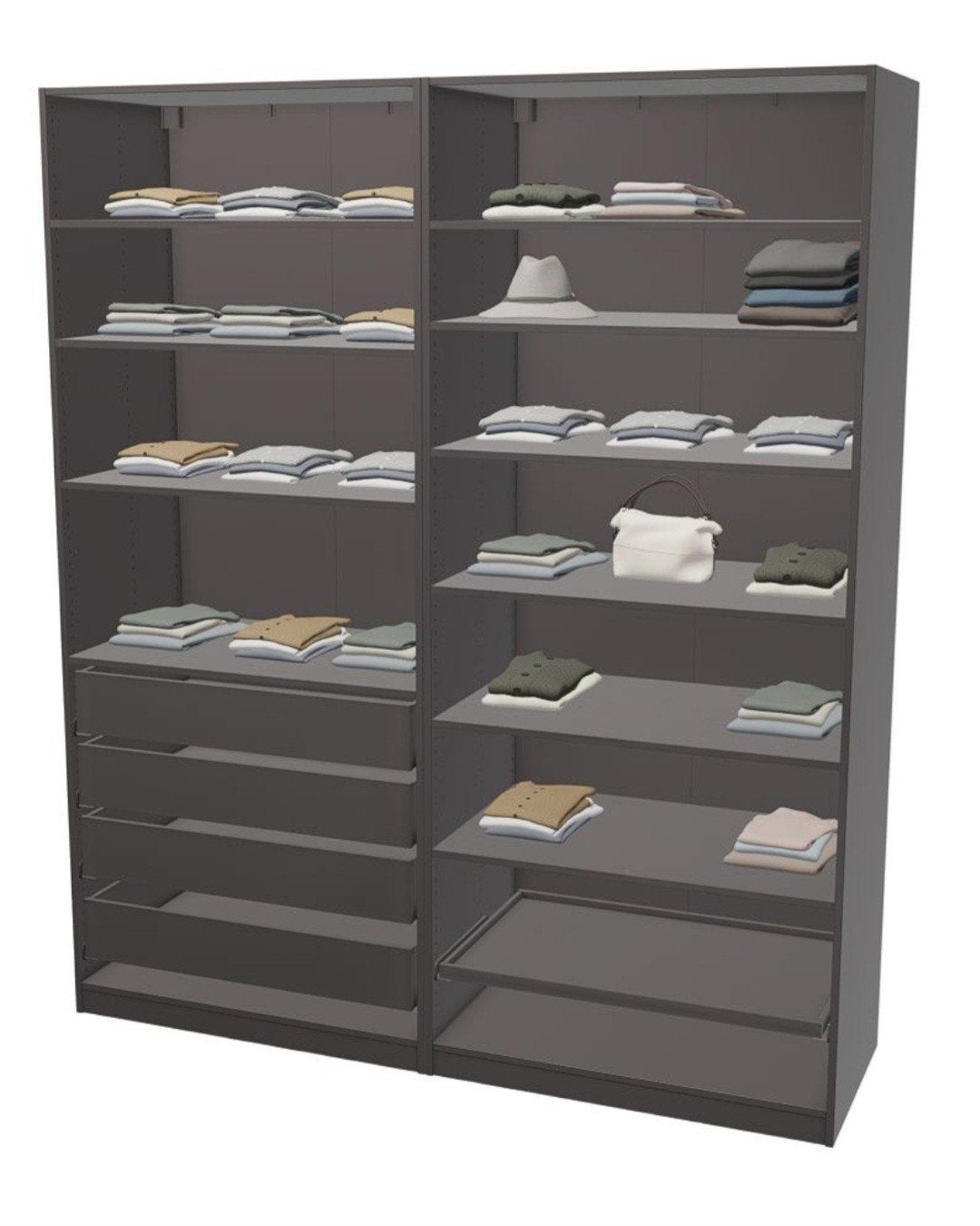PAX Kast ( ikea) met 10 Planken, Lades en Schuifdeuren, Overige materialen, Gebruikt, 200 cm of meer, Ophalen of Verzenden