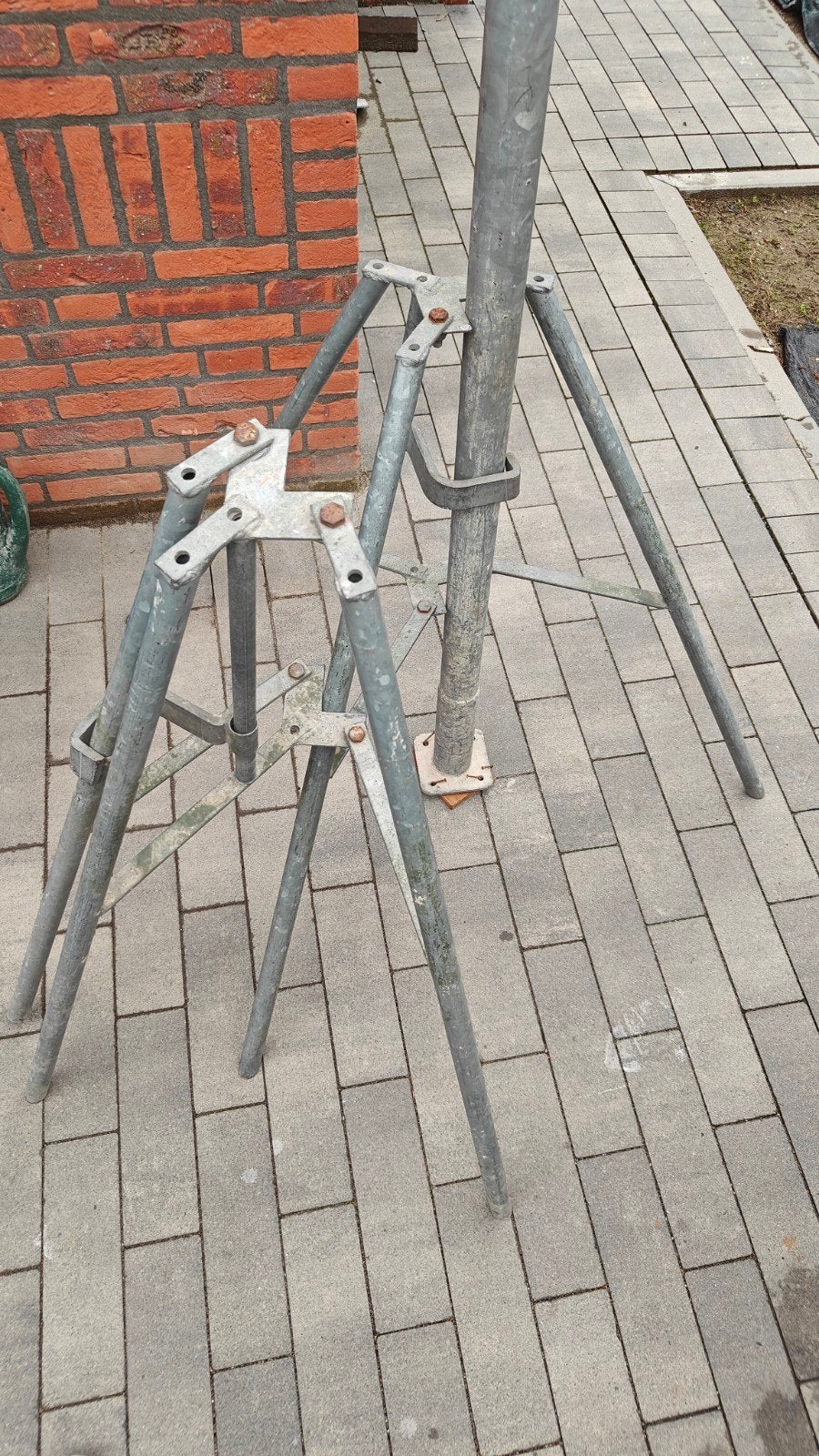 Steiger statief driepoot schroefstempel stempel stut bouw, Ophalen, Gebruikt