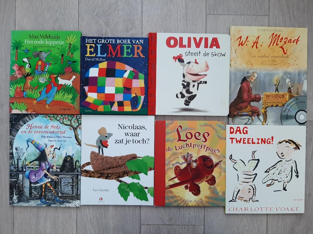 Leuke prentenboeken oa Het Rode Kippetje, Elmer, De Minpins, Ophalen, Gelezen