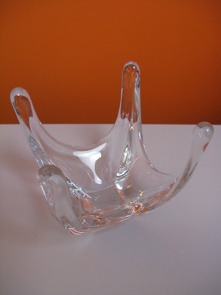 vintage kristal glazen schaal of theelicht / kaarshouder, Antiek en Kunst, Ophalen of Verzenden