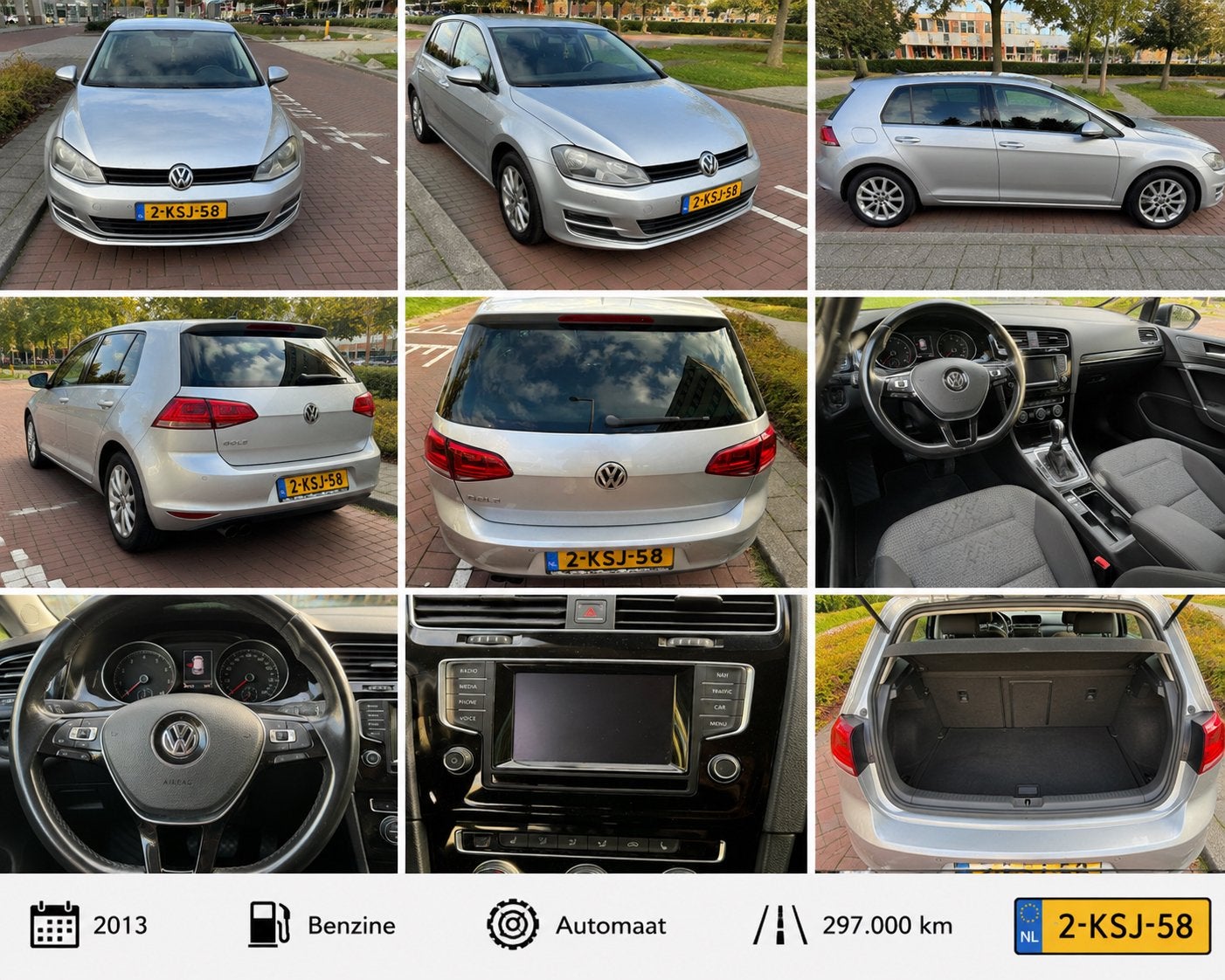 Volkswagen Golf 1.4 TSI 90KW DSG 2013 Grijs, Auto's, 4 cilinders, 49 €/maand, Origineel Nederlands, 630 kg