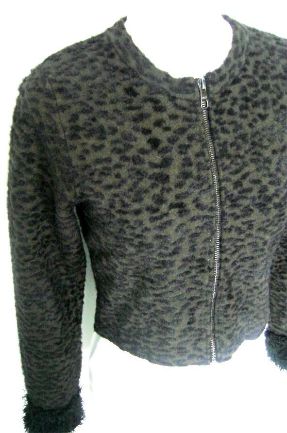 nep bont panther jas retro 50s vintage goth punk rock winter, Overige kleuren, Verzenden, Maat 36 (S), Panther print nep bont