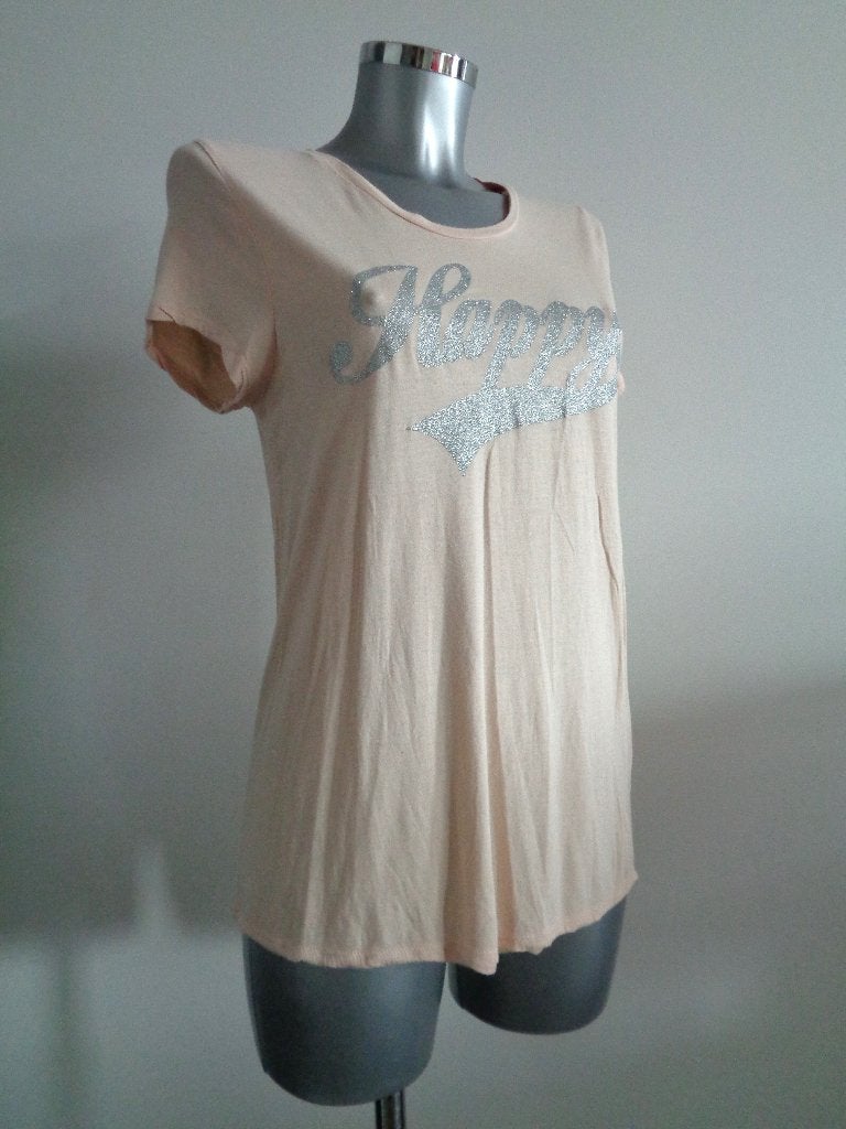 Zadig & Voltaire shortsleeve small katoen en modal origineel, Zo goed als nieuw, Korte mouw, Roze, Maat 36 (S)