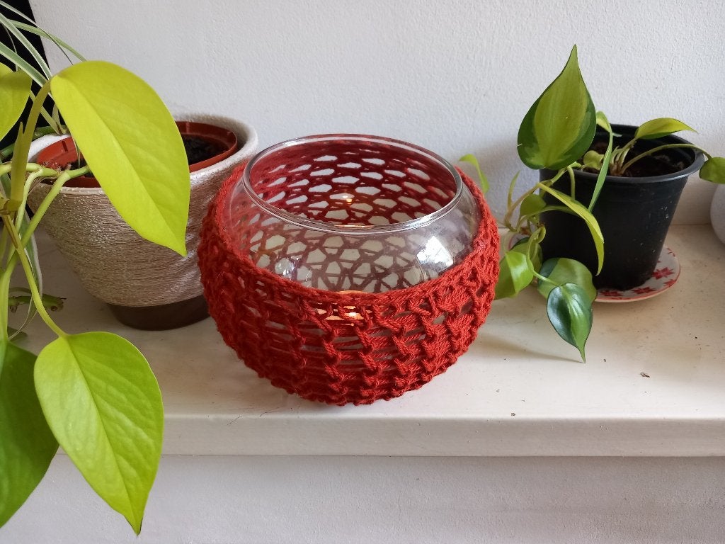 superleuke planthanger bloempot windlicht macrame, bohemian, Ophalen of Verzenden, Zo goed als nieuw