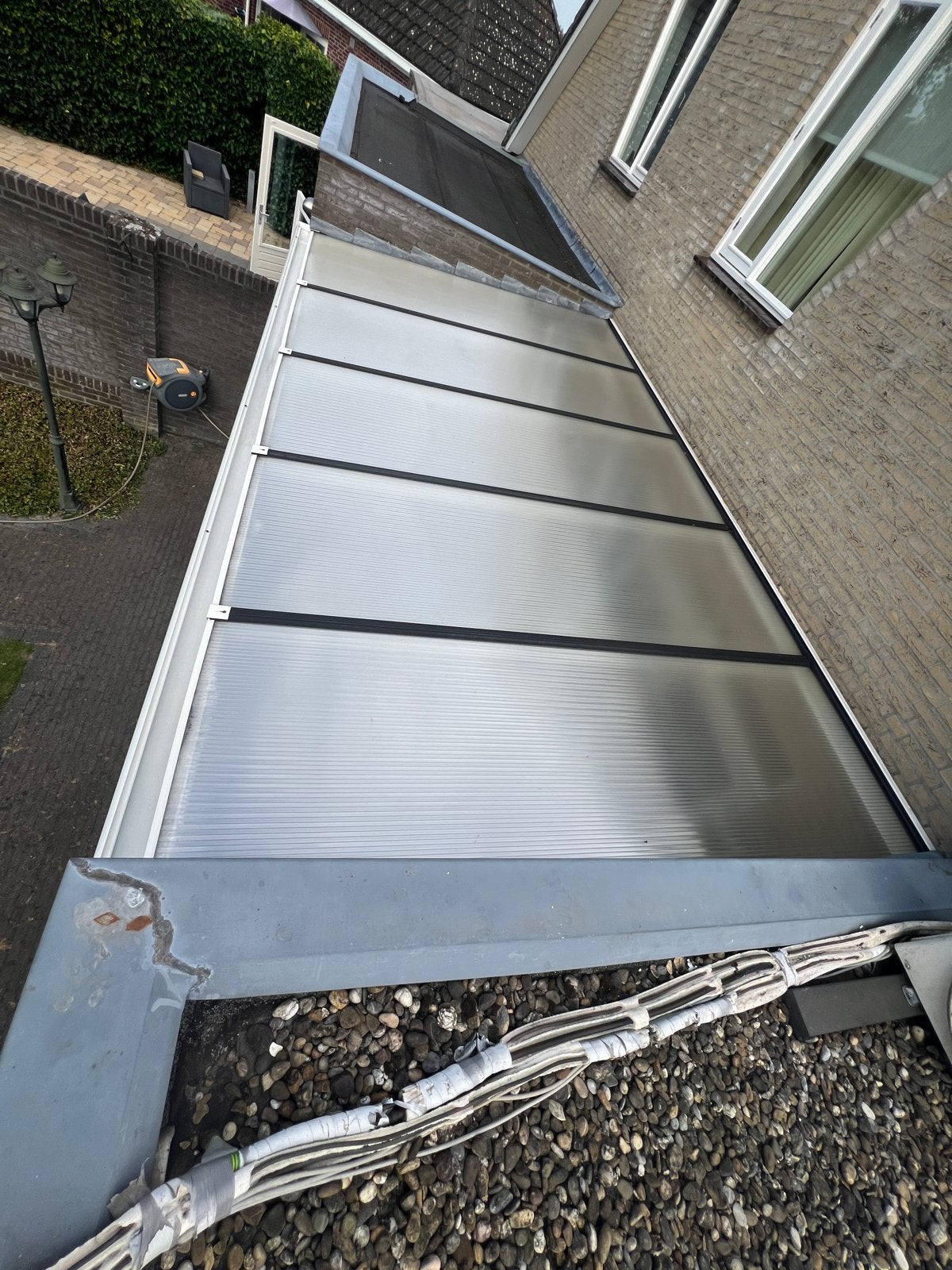 Terrasoverkapping met polycarbonaat dak, Ophalen, Gebruikt, Veranda