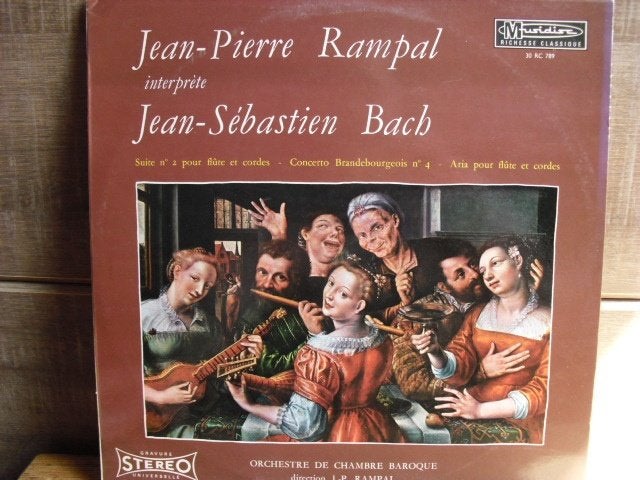 Jean-Sebastien Bach - Jean-Pierre Rampal LP, LP, Gebruikt, Ophalen of Verzenden, 12 inch