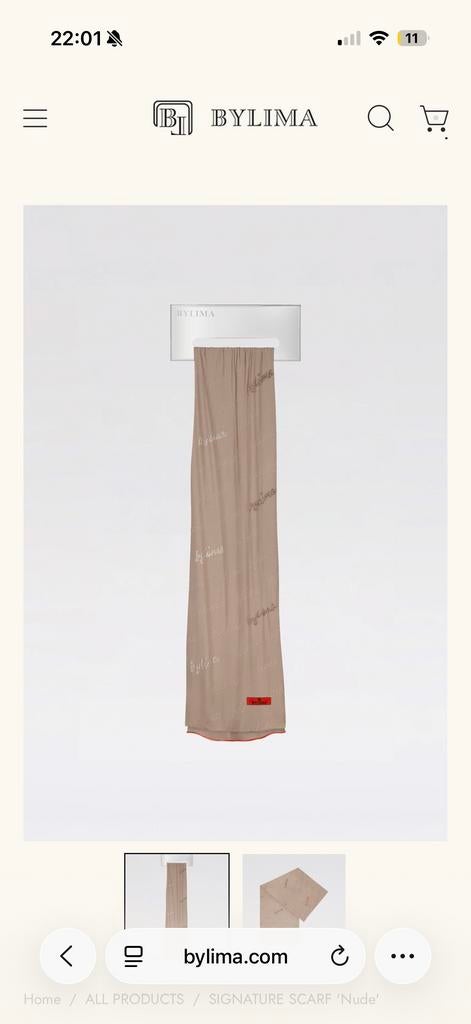 Bylima SIGNATURE SCARF 'Nude', Ophalen of Verzenden, Nieuw, Sjaal