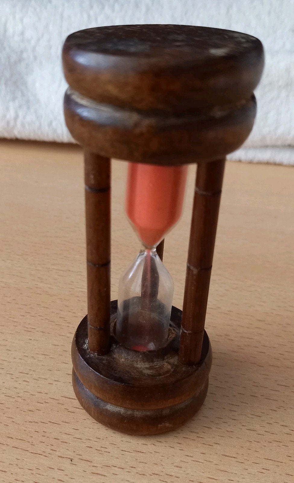 Vintage zandloper hout., Huis en Inrichting, Ophalen of Verzenden, Hout