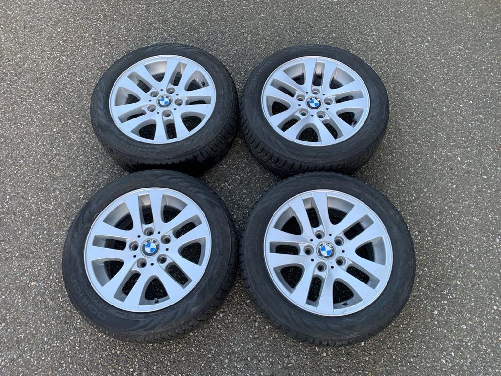 winterbanden set BMW 16 inch 5x120 72,5 alluminium velgen, Gebruikt, -, Banden en Velgen, -