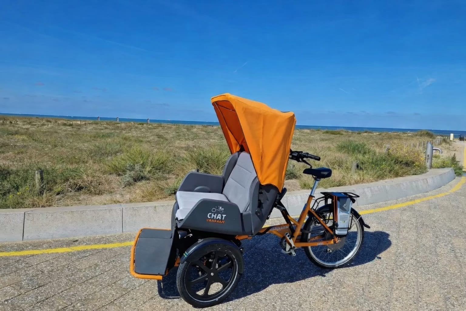 UNIEK! Elektrische Van Raam Chat Riksja, Fietsen en Brommers, Elektrische fietsen, Ophalen, Zo goed als nieuw, Overige merken