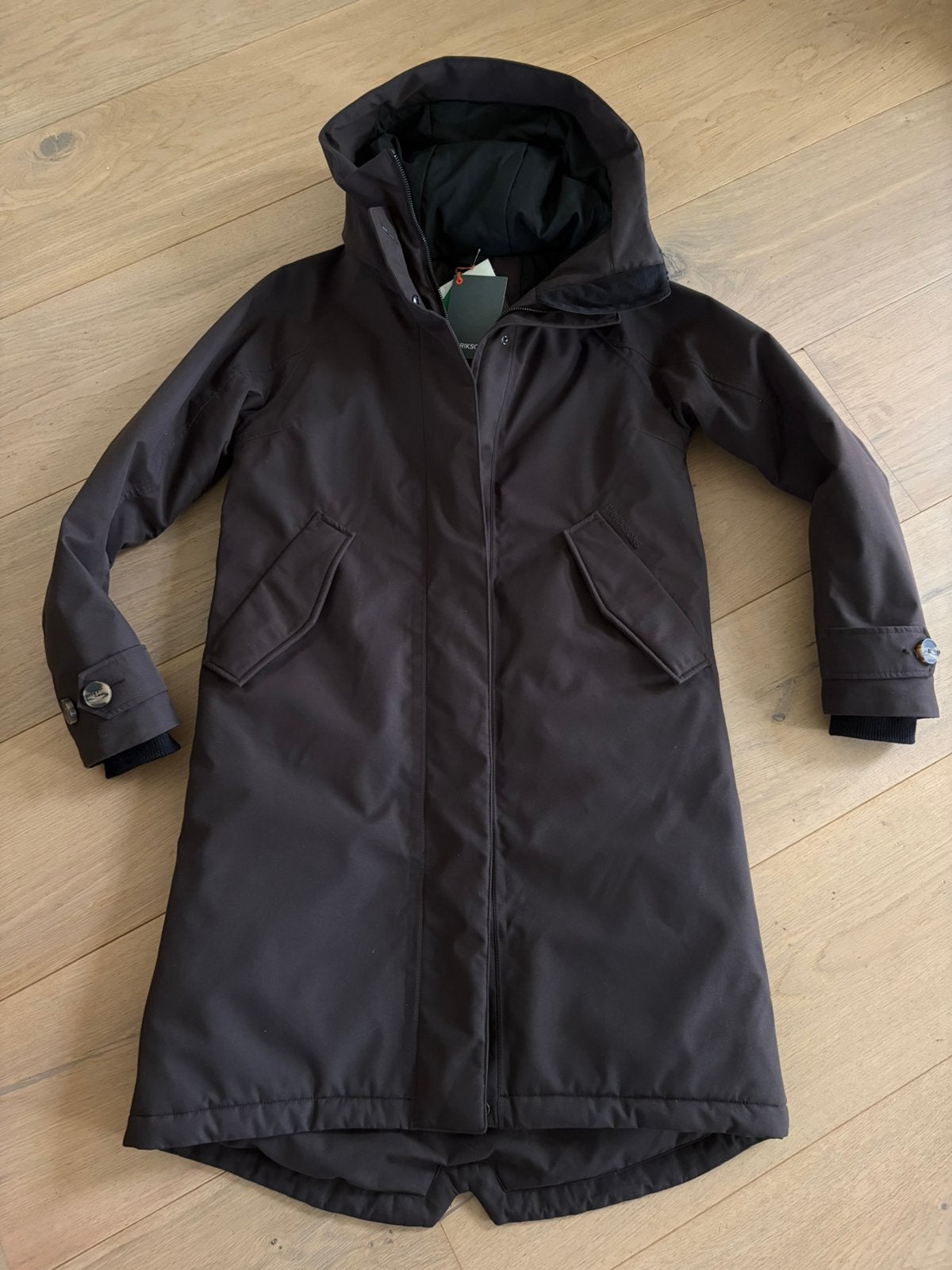 Didriksons Parka Luna mt 36, Kleding | Dames, Verzenden, Nieuw, Maat 36 (S), Bruin
