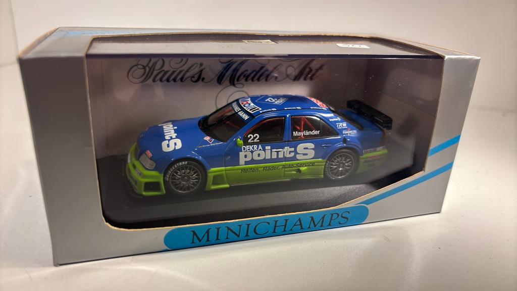 Mercedes c klasse dtm b.maylander 1996 minichamps 1.43, Auto, Ophalen of Verzenden, MiniChamps, A