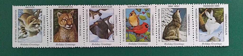 USA : sluitzegelstrip National Wildlife Federation 1994, Verzenden, Overige thema's