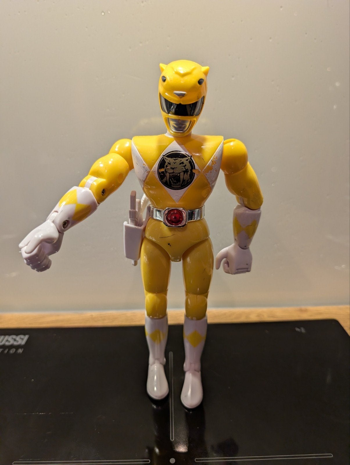 Vintage Power Rangers Gele Ranger Actiefiguur 1993, Ophalen of Verzenden, Gebruikt