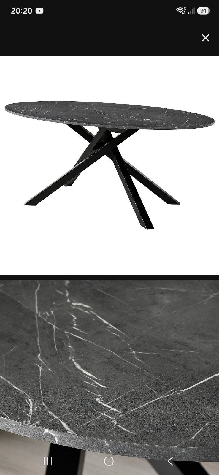 Ovale eettafel van IKEA,, Ophalen, Zo goed als nieuw, Ovaal, 100 tot 150 cm