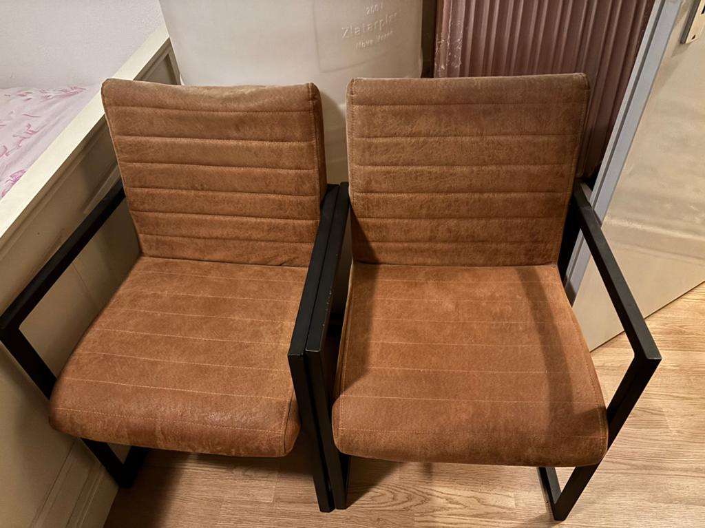 Eetkamerstoelen MOET SNEL WEG, Ophalen, Zo goed als nieuw, Bruin, Vijf, Zes of meer stoelen