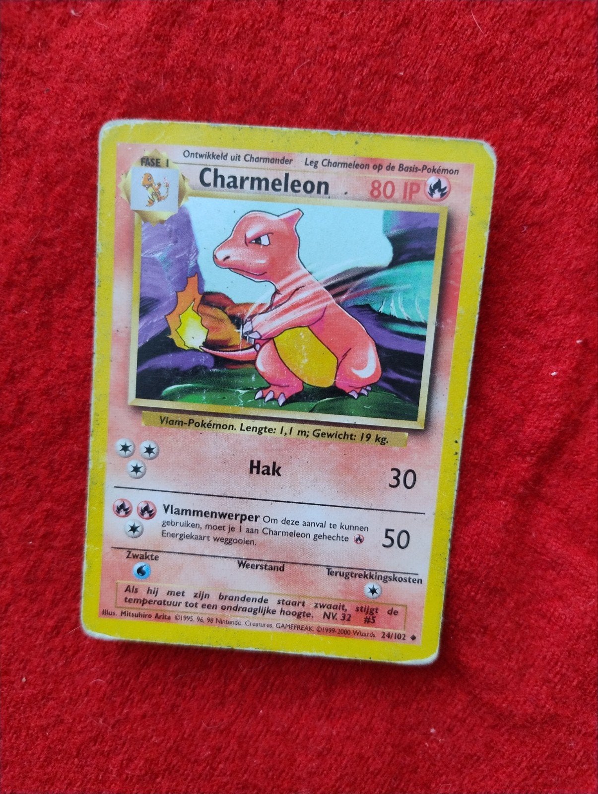 Pokémon Kaart Charmeleon 24/102 (Base Set 2) - Vlam-Pokémon, Ophalen of Verzenden
