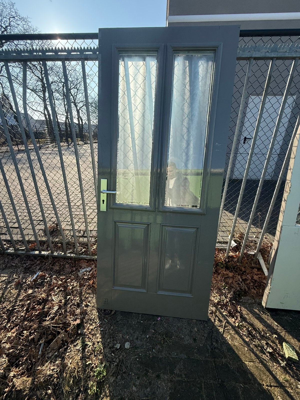 Hardhout deur dubbelglas, Ophalen, Buitendeur, 200 tot 215 cm