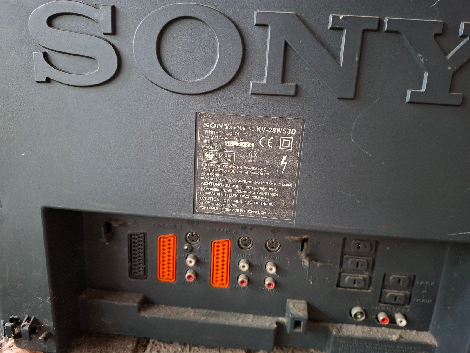 Sony Trinitron KV-28WS3D Beeldbuis Televisie, Ophalen, Gebruikt, 50 Hz, Sony
