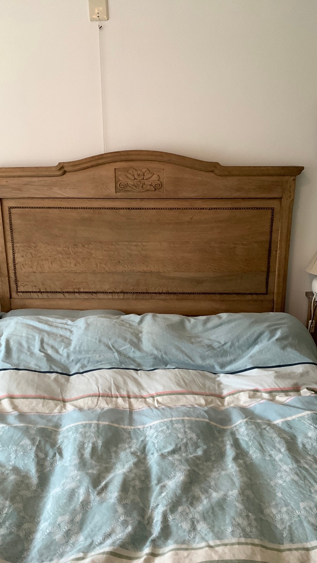 Antiek eiken bed, Antiek en Kunst, Ophalen of Verzenden
