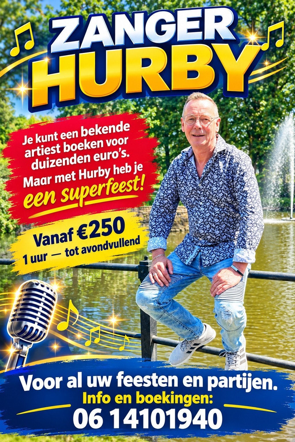 Zanger Hurby uit Assen voor ieder feest van klein tot g, Diensten en Vakmensen, Solo-artiest