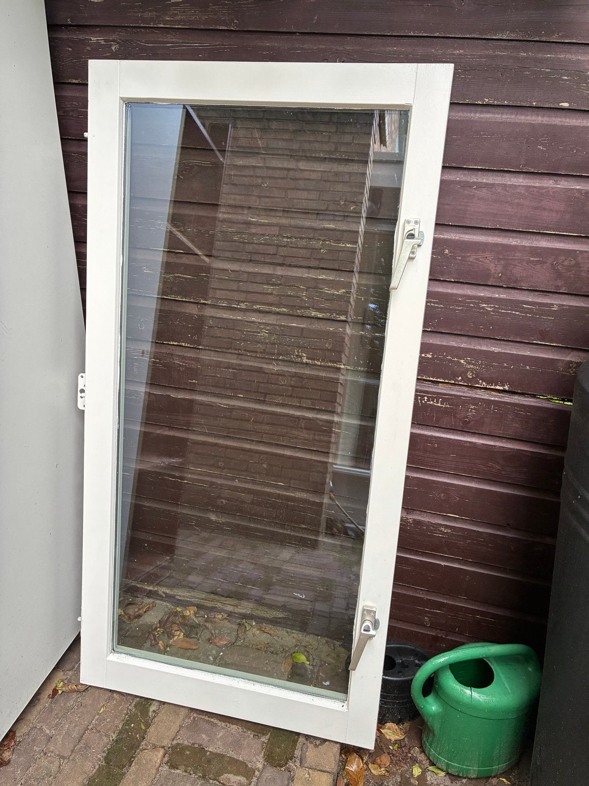 Wit Raamkozijn met Dubbelglas - Perfect voor Renovatie, Ophalen, Gevelraam of Ruit, Gebruikt, Minder dan 80 cm