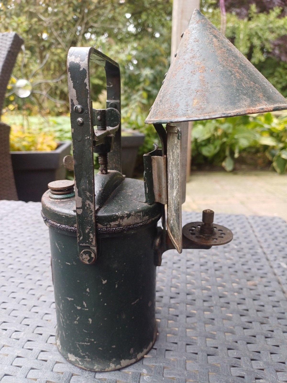 carbidlamp gaslamp olielamp carbid lamp, Ophalen of Verzenden