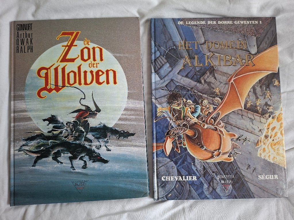2 Stripboeken,Zon der Wolven, De legende der dorre Gewesten, Eén stripboek, Ophalen of Verzenden, Zo goed als nieuw