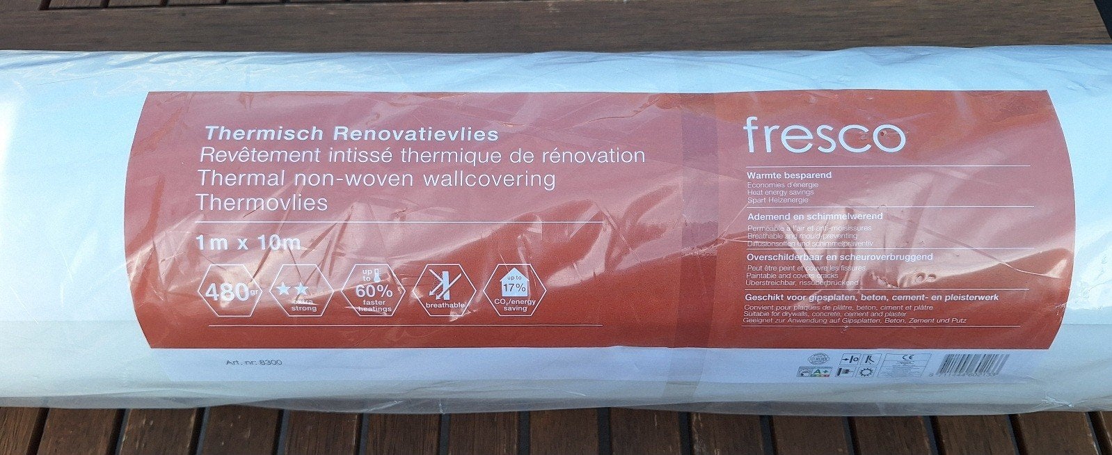 Fresco Thermisch Renovlies - 10m² Warmte Besparend, Ophalen, Wit, Modern, Renovlies