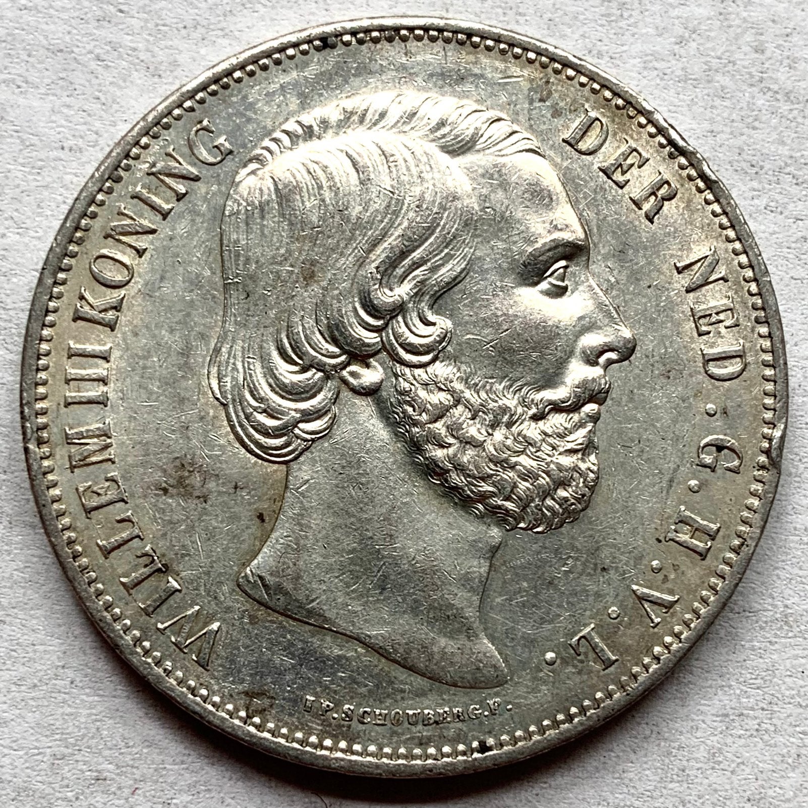 Nederland 21/2 Gulden 1862 b Willem III Rijksdaalder zilver, Ophalen of Verzenden, Koning Willem III, Zilver