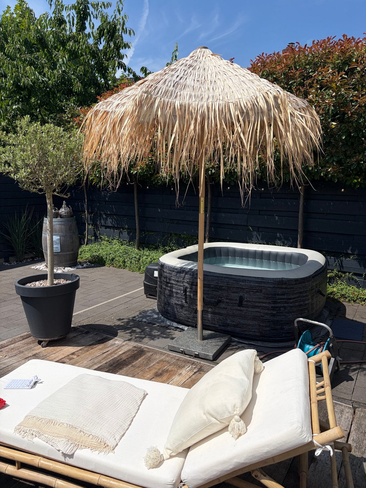 Parasol Ibiza/Boho/Tropische sfeer, Ophalen, Gebruikt, 2 tot 3 meter, Stokparasol