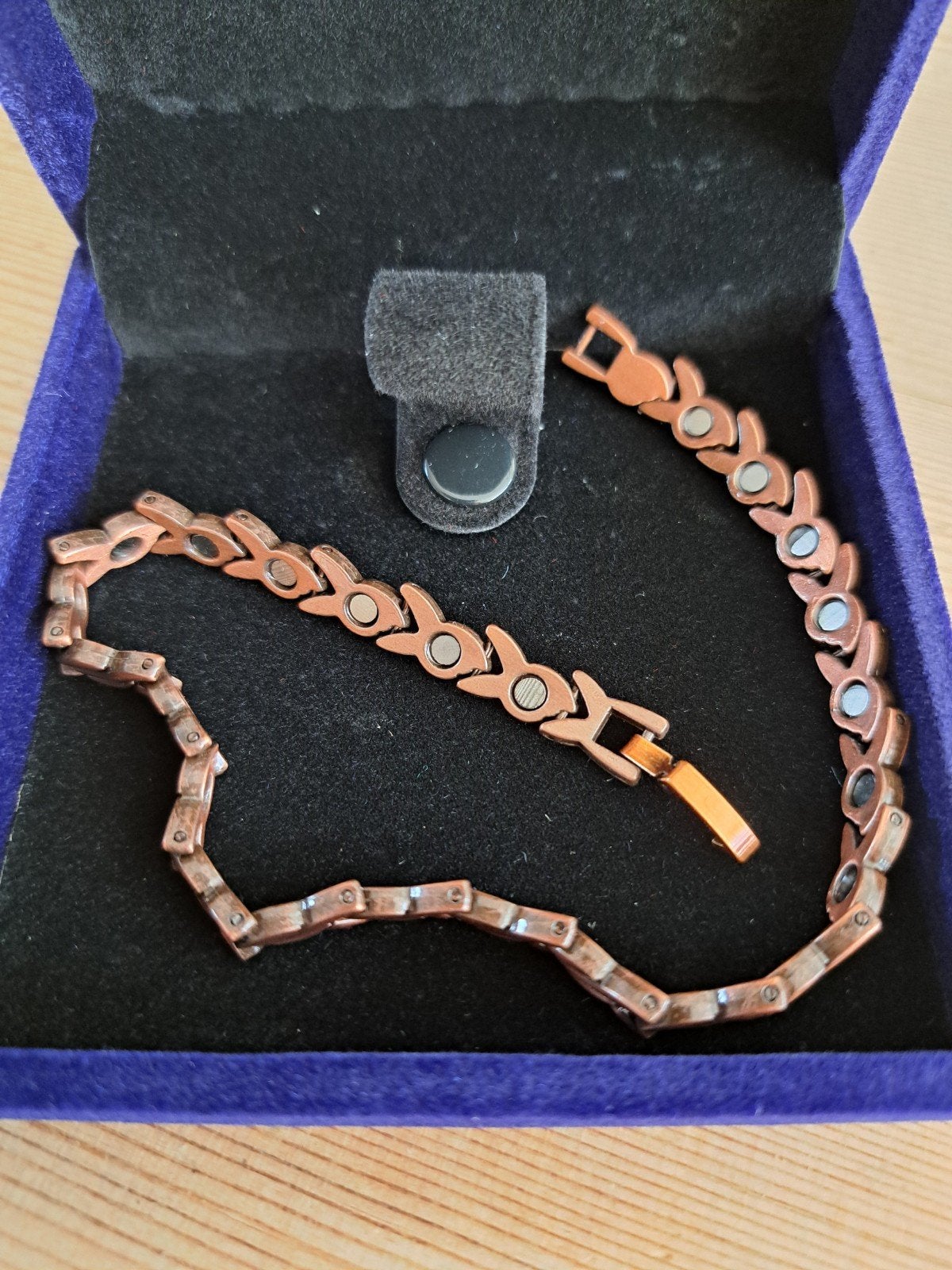 Koperen magnetische enkelband, Ophalen of Verzenden, Nieuw, Overige materialen