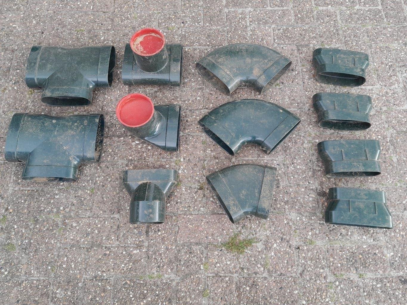 Dyka Air Hulpstukken WTW s Koppelingen Ventilatie Pijp Bouw, Doe-het-zelf en Verbouw, Buizen en Afvoer, Bochten, Pvc, Ophalen of Verzenden