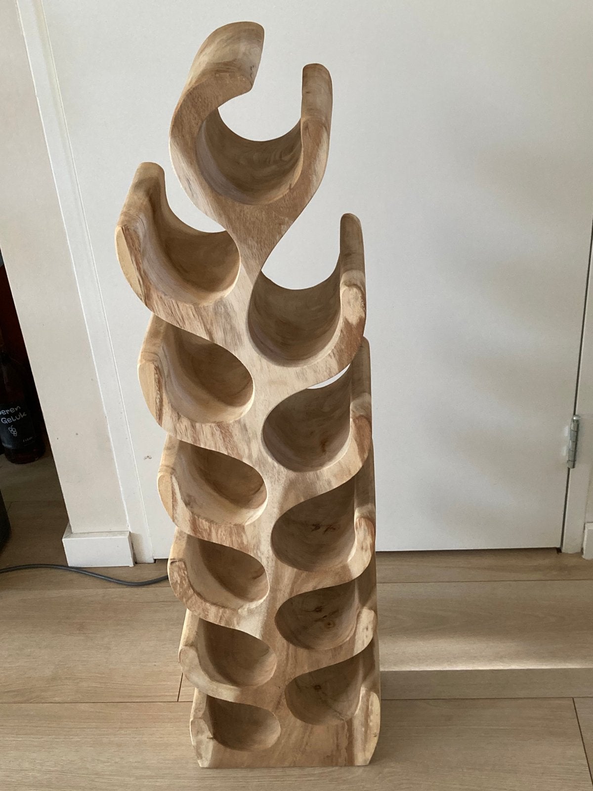 Houten wijnrek,geschikt voor 12 flessen, Ophalen, 5 tot 15 flessen, Zo goed als nieuw, 75 – 100
