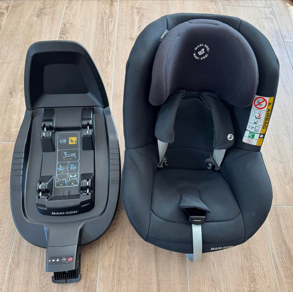 Maxi-Cosi Pearl Pro 2 i-Size (2023) met FamilyFix3 (2022), Ophalen, 0 t/m 18 kg, Verstelbare rugleuning, Zo goed als nieuw