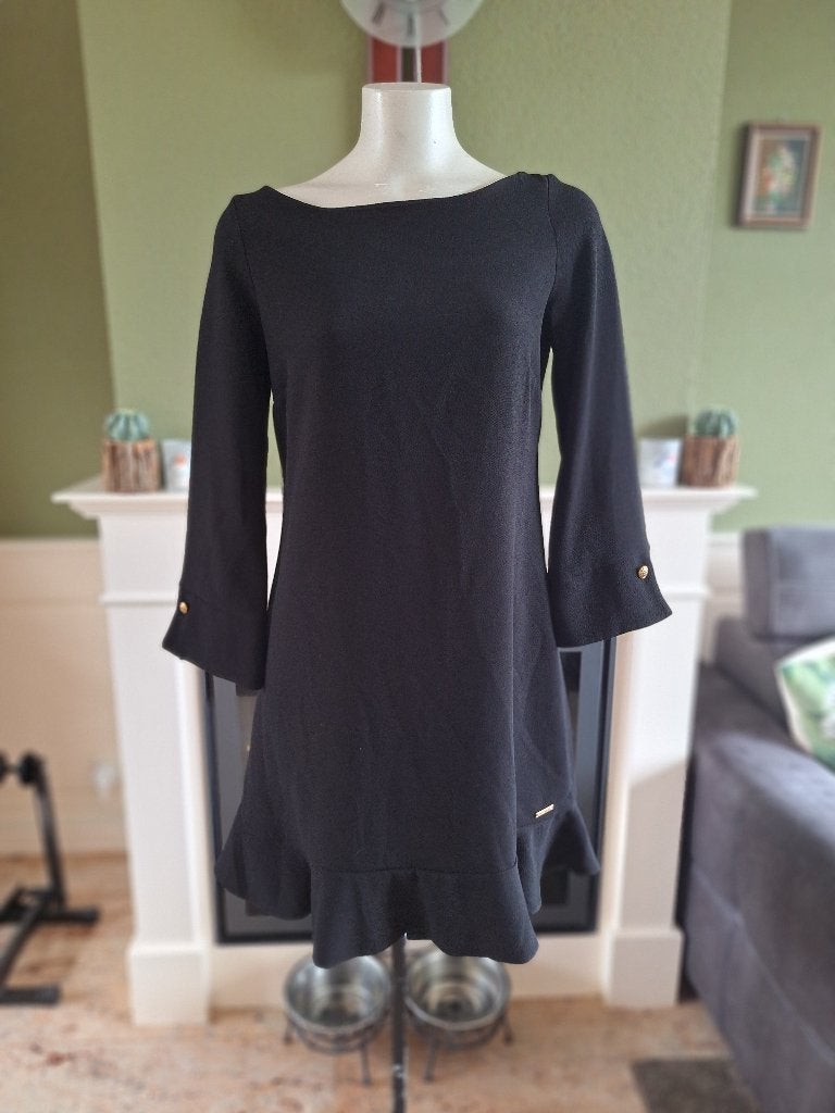 Rinascimento zwart jurkje L LBD little black dress, Verzenden, Zwart, Zo goed als nieuw, Knielengte