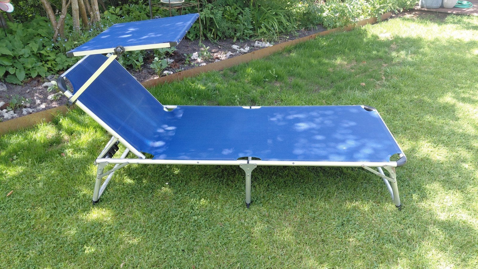 Zonne verstelbaar ligbed, Tuin en Terras, Ophalen, Kunststof