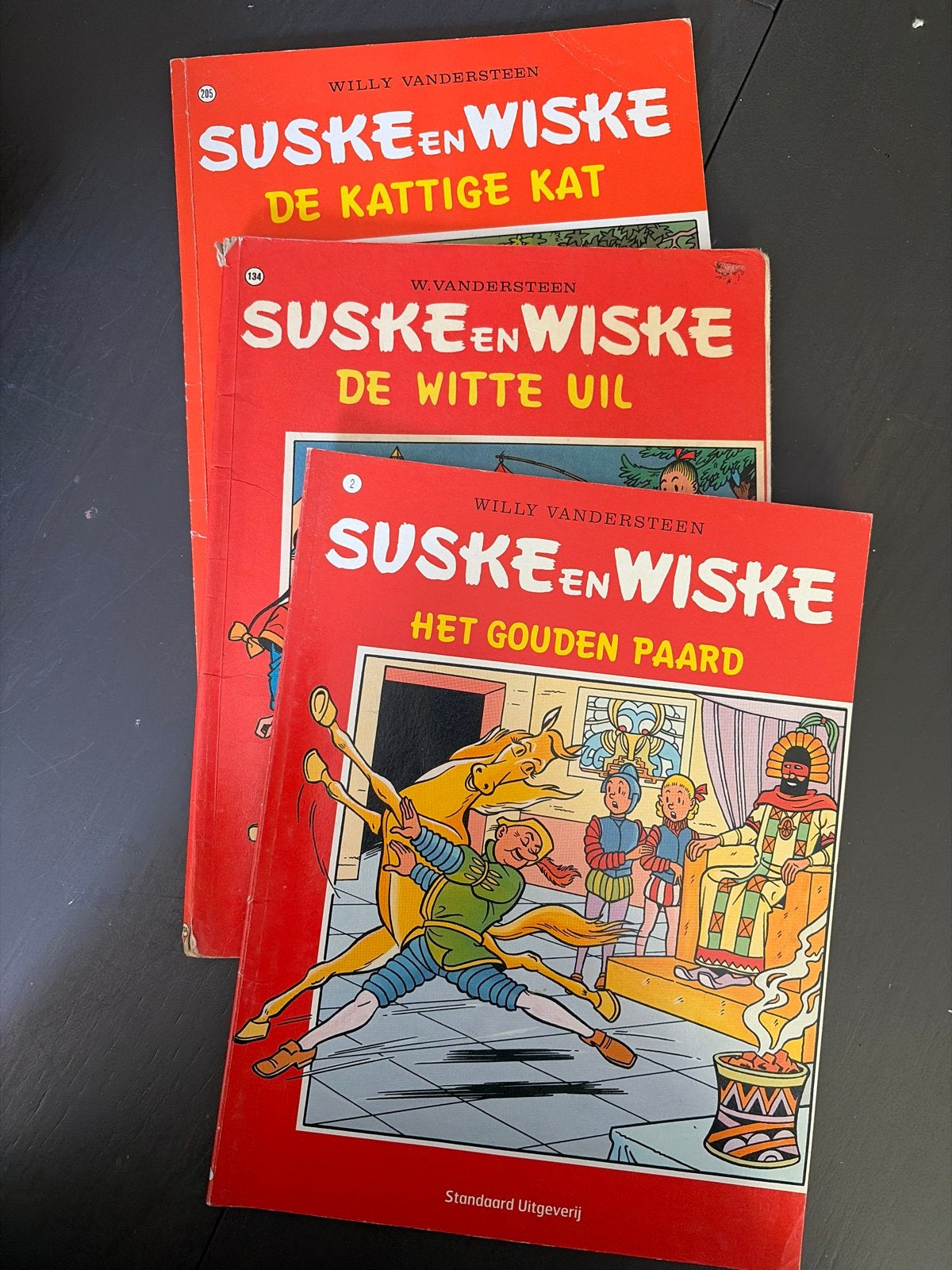 Suske en Wiske stripboeken - Het Gouden Paard, De Witte Uil,, Meerdere stripboeken, Ophalen of Verzenden, Gelezen